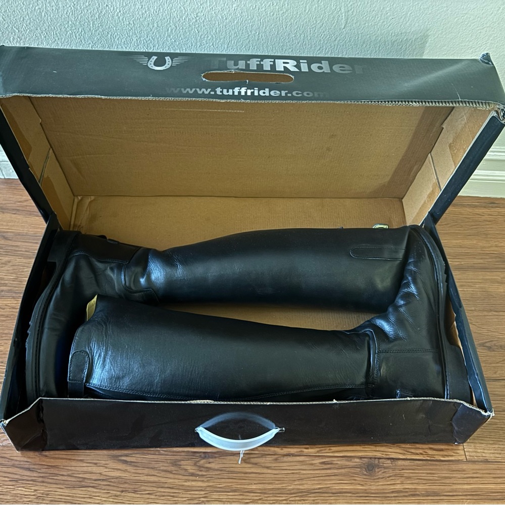 TuffRider Baroque Men's Dress Boots 10.5 Equestrian Black New Box Horse Riding